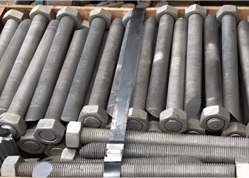 Embedded chemical bolts for marine fenders Embedded chemical bolts for marine fenders