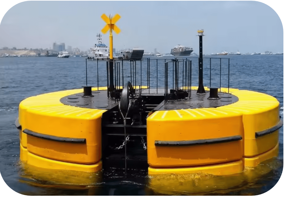 marine buoys for mooring.